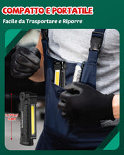 Carica l'immagine nel visualizzatore di Gallery, Coquimbo Regalo Uomo Torcia LED Lampada da Lavoro USB Ricaricabile COB Lampade di Ispezione Pieghevole con Base Magnetic