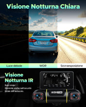 Carica l'immagine nel visualizzatore di Gallery, LAMTTO Dash Cam Auto 360 Gradi Dashcam Controllo APP WiFi 5G 4 Canali Telecamera per Auto Monitoraggio del Parcheggio IR Visione Notturna Kit di Cablaggio Scheda 128GB Gratuita