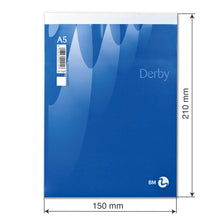 Carica l'immagine nel visualizzatore di Gallery, 10 Block Notes A5 BE MORE DERBY - Bianco - Carta 60g - 60fg
