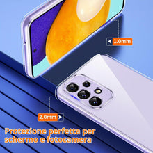 Carica l'immagine nel visualizzatore di Gallery, Cover per Samsung Galaxy A52 4G/5G / A52S 5G con 2 Pezzi Vetro Temperato, Ultra Trasparente TPU Silicone Custodia Morbid