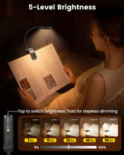Carica l'immagine nel visualizzatore di Gallery, Glocusent 13 luci a LED per leggere di notte, 120 ore di durata ricaricabile, 3 colori e 5 luminosità dimmerabile contin