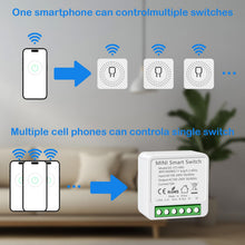 Carica l'immagine nel visualizzatore di Gallery, Interruttore Wifi Smart Life, 2.4GHz Interruttore Smart Wifi, Interruttore Intelligente Compatibile con Alexa, Smart Life, Tuya, Interruttore Alexa Con timer, 16A, Mini Smart Switch