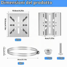 Carica l'immagine nel visualizzatore di Gallery, 2 Pz Staffa Da Palo Per Telecamera,Staffa Per Telecamera Esterna