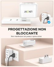 Carica l'immagine nel visualizzatore di Gallery, LENCENT Multipresa Salvaspazio con Spina16A, Presa Elettrica Italiana
