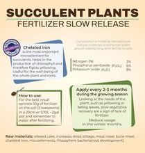 Carica l'immagine nel visualizzatore di Gallery, R&amp;R SHOP – Fertilizzante Biologico per Piante Grasse e Cactus, Alimento Organico Completo, a rilascio lento, perfetto pe