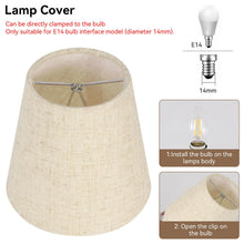 Carica l'immagine nel visualizzatore di Gallery, Paralumi per Lampade, 6 Pezzi Beige Paralume Copri Lampadine, Paralume in Tessuto, Paralume Lampada Ricambio per Candela