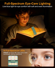 Carica l'immagine nel visualizzatore di Gallery, Gritin Gen 3 Luce per Lettura Libri a Letto-2 Sorgenti Luminose, 5 Colori