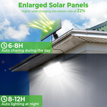 Carica l'immagine nel visualizzatore di Gallery, nipify 318LED Faretti Solari a Led da Esterno, 270° Illuminazione Faro Led Esterno con Pannello Solare, IP65 Impermeabil