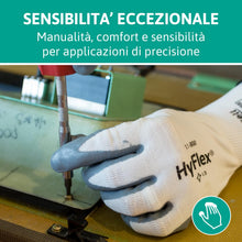 Carica l'immagine nel visualizzatore di Gallery, Ansell HyFlex 11-800 Guanti da Lavoro Professionali, Rivestimento in Nitrile Resistente all'Abrasione, Protezione Profes