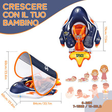 Carica l'immagine nel visualizzatore di Gallery, IEEILULU Salvagente Neonato, Salvagente Neonato con Parasole e Seggiolino, Ciambella Mare, Galleggiante per Bambini Ciambella Gonfiabile per Piscina, Spiaggia, Vacanze da 6 a 36 Mesi