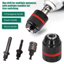 Carica l'immagine nel visualizzatore di Gallery, Set Mandrino Trapano 1.5-13 mm, Filettatura 1/2" 20UNF, Mandrino per Avvitatore, Mandrino Autoserrante, con 1/2'' Base D