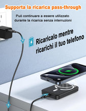 Carica l'immagine nel visualizzatore di Gallery, Power Bank Magnetico 10000mAh, Wireless Caricatore 20W Ricarica Rapida Powerbank, Caricabatterie Portatile per Magsafe, 