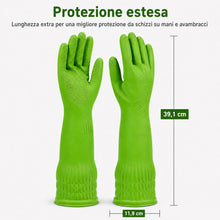 Carica l'immagine nel visualizzatore di Gallery, 3 Paia di Guanti in Gomma per Lavare i Piatti in Cucina, Guanti Antiscivolo per Lavare i Piatti Riutilizzabili e imperme