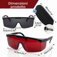 Carica l'immagine nel visualizzatore di Gallery, 2 Pezzi Occhiali Protezione Laser IPL 200-2000nm Occhiali Protettivi Luce Pulsata IPL Occhiali di Sicurezza Laser per De