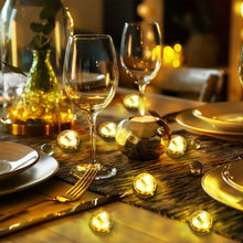 Carica l'immagine nel visualizzatore di Gallery, 12 lumini a LED sommergibili con timer, telecomando, funzionamento a batteria per zucca di Halloween, decorazioni natali