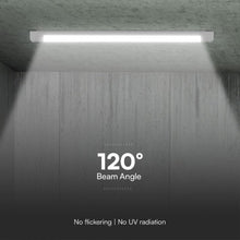 Carica l'immagine nel visualizzatore di Gallery, V-TAC Plafoniera LED Lineare da Soffitto 120 cm - [ CCT 3 in 1 - REGOLATORE LUCE CALDA, NEUTRA, FREDDA] - 40W - Lampada 