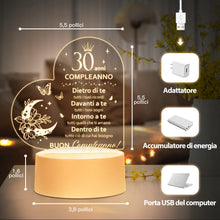 Carica l'immagine nel visualizzatore di Gallery, Regalo Donna 30 Anni, Regalo 30 Anni Donna, Idee Regali Uomo, Lampada