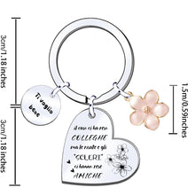 Carica l'immagine nel visualizzatore di Gallery, POIUYTRE Regali Natale Collega Regalo Colleghe Colleghe per caso Amiche per scelta Portachiavi per Amici Regalo di Ringraziamento per Colleghi e Amici Regalo Colleghi Compleanno Regalo Donna (6)