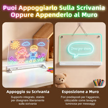 Carica l'immagine nel visualizzatore di Gallery, Awatty Lavagna da Disegno a LED, Giocattoli Regalo Bambini Bambine (Bianca)