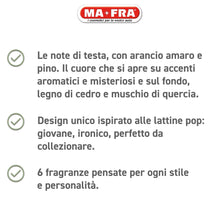 Carica l'immagine nel visualizzatore di Gallery, MAFRA - SODA Forest Tonic, Profumatore Auto a forma di Lattina, Fragranza Aromatica Legnosa e Intensa, Design Pop Iconic