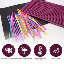 Carica l'immagine nel visualizzatore di Gallery, OMJMYY Sensory Activity Board 20 x 29.5 cm Tavola da attività Sensoriale Silicone Fidget Toy con Borsa da Viaggio e 40 C