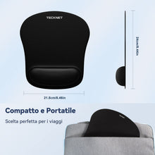 Carica l'immagine nel visualizzatore di Gallery, TECKNET Tappetino Mouse con Poggiapolsi, Ergonomico Gaming Mouse Pad