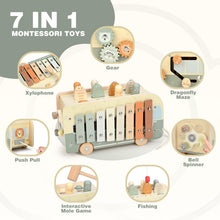 Carica l'immagine nel visualizzatore di Gallery, Vanplay Giochi Bambini 1 Anno, Giochi Montessori 1 2 3 Anni Giocattoli Bambino 1 Anno, 7 in 1 Strumenti Musicali Bambini Xilofono, Giochi Educativi Regali Bambini 1 Anno