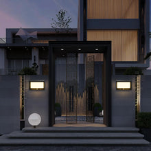 Carica l'immagine nel visualizzatore di Gallery, Gerbala Luci Solari Esterno, IP65 Impermeabile Moderno Lampade Esterno, 6000K Luci da Esterno Parete con Sensore di Movi