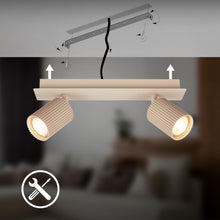 Carica l'immagine nel visualizzatore di Gallery, BRILONER - Plafoniera orientabile, attacco GU10, max 9 W, faretti soffitto, lampada soffitto, plafoneria, plafoniere, ca