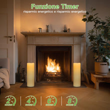 Carica l'immagine nel visualizzatore di Gallery, Kimjo 10 x 35 cm Candele LED Grandi Senza Fiamma per Esterni, Onda