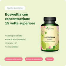 Carica l'immagine nel visualizzatore di Gallery, BOSWELLIA Vegavero® | 9.450 mg (15:1) | con 85% di Acidi Boswellici | Per Articolazioni e Digestione | Senza Additivi | 