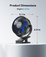 Carica l'immagine nel visualizzatore di Gallery, Gaiatop Ventilatore portatile a clip, mini ventilatore personale silenzioso
