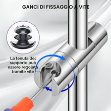Carica l'immagine nel visualizzatore di Gallery, URAQT Universale Supporto Soffione Doccia, Supporto Doccia Regolabile a 360°, Rimovibile Supportos per Doccias Adatto pe