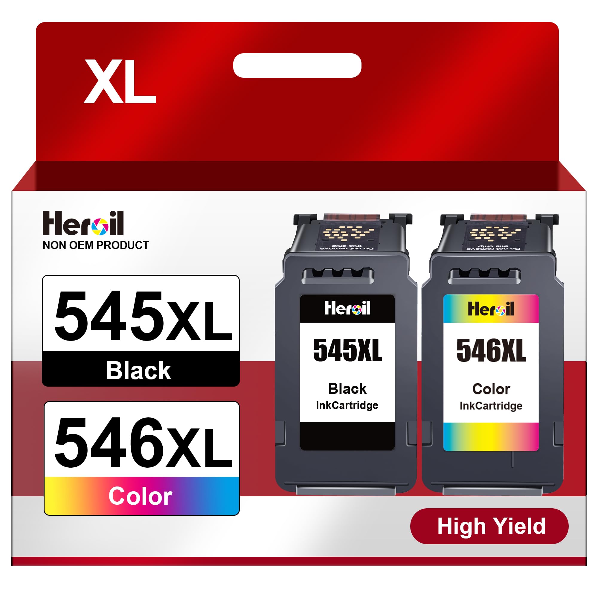 Cartucce Inchiostro HALLOLUX Per Canon PG-545XL CL-546XL - Multipack Nero E Colore - Foto 2