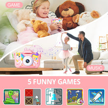 Carica l'immagine nel visualizzatore di Gallery, BNEHHOV Macchina Fotografica Bambini 2.0 Pollici Schermo Ricaricabile Fotocamera 1080P Digitale per Bambina Videocamera per Ragazze Ragazzi Regalo di Natale &amp; Compleanno Scheda 32GB (A)