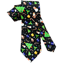 Carica l'immagine nel visualizzatore di Gallery, NEONSKY Cravatta di Natale Uomo Design Originale da Annodare, Motivi Natalizi Babbo Natale Albero Regali, Cravatta Classica Elegante per Festa Natale, Regalo Uomo Donna Accessorio Natalizio