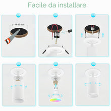 Carica l'immagine nel visualizzatore di Gallery, Faretti da Soffitto Orientabili, GU10 Faretti LED da Soffitto Bianco, Moderna Plafoniera Lampade da soffitto, Faretto LE