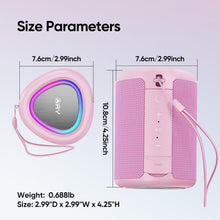 Carica l'immagine nel visualizzatore di Gallery, AY Cassa Bluetooth Portatile con Luci, Impermeabile IPX5, Stereo Paring, Ingresso AUX&amp;TF-Card, 24 Ore di Riproduzione, Piccolo Altoparlante wireless Bluetooth 5.3, Perfetto per Casa,Feste,All'aperto