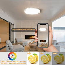 Carica l'immagine nel visualizzatore di Gallery, JESLED Plafoniera LED Soffitto con Telecomando, 30W Plafoniera Camera da Letto Dimmerabile 3000K-6500K Adatto per il Let