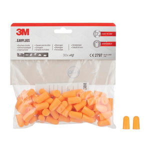 3M Inserti Auricolari 1100, Schiuma Leggera e Morbida per un Uso Confortevole, Protezione dell'Udito contro i Livelli di Rumore nell'Intervallo 94-105 dB, SNR: 37dB, 30 Paia