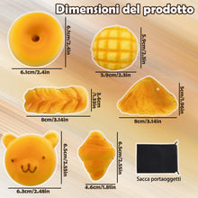 Carica l'immagine nel visualizzatore di Gallery, Echehi Set di 6 Giocattoli Squishy a Forma di Pane
