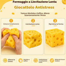 Carica l'immagine nel visualizzatore di Gallery, Big Cheese Squishy Square,XXL anti-stress Squeeze Super Cheeses