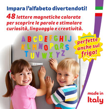 Carica l'immagine nel visualizzatore di Gallery, Quercetti Refill 48 Letters, Lettere Magnetiche per Bambini 4+ anni, Giochi Educativi, Giochi Magnetici per Bambini Colo