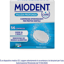Carica l'immagine nel visualizzatore di Gallery, CARE for you MIODENT Compresse Effervescenti per Protesi Dentali – Igiene in 3 minuti, Rimozione dei Residui alimentari – 1 Confezione da 56 compresse