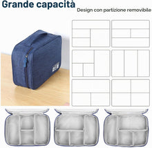 Carica l'immagine nel visualizzatore di Gallery, AiQInu Organizer Cavi Borsa da Viaggio Organizzatore Cavi Resistente All'acqua Portatile Porta Cavi Organizer per Caricatore, Chiavetta USB, Auricolare, Power Bank, Hard Disk, Scheda SD