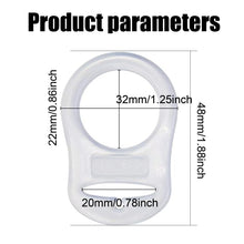 Carica l'immagine nel visualizzatore di Gallery, 4 Pcs Pulsante di Silicone Anello,Adattatore per Clip Supporto Porta Ciuccio, Anello Adattatore per Ciuccio, Anello Adat