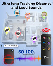 Carica l'immagine nel visualizzatore di Gallery, Esky Localizzatore Chiavi, trasmettitore wireless con 6 ricevitori RF localizzatore per animali domestici chiavi o porta