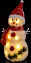 Carica l'immagine nel visualizzatore di Gallery, Bambelaa! Pupazzo di neve con luce LED, rosso, decorazione natalizia illuminato, 42 cm, funzionamento a batteria