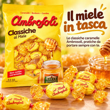 Carica l'immagine nel visualizzatore di Gallery, Ambrosoli Caramelle Classiche al Miele 135 g con 23% di Miele