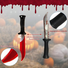 Carica l'immagine nel visualizzatore di Gallery, Coltello Finto Halloween 35 cm, Pugnale Finto, Coltello di Plastica Riutilizzabile per Halloween Carnevale Costume Acces